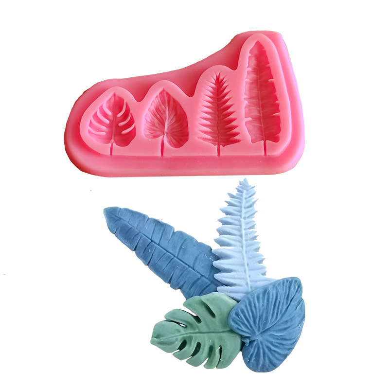 Kitchen Baking Gadgets - Palmbladeren en schildpadblad siliconen mallen Fondant