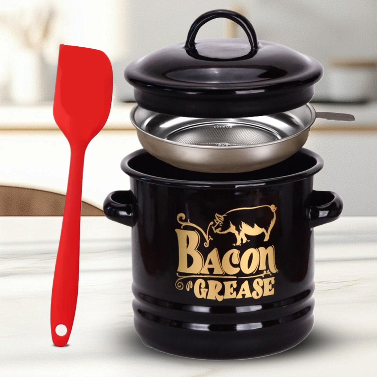 Kitchen Baking Canisters - Bacon Vetcontainer 1200 ml Vetopslagbussen Vetpot