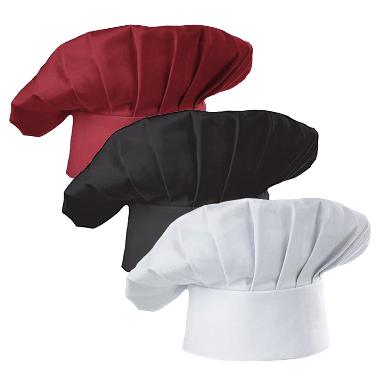 Kitchen Baker - 3 stks High22cm Koksmuts Witte Koksmuts
