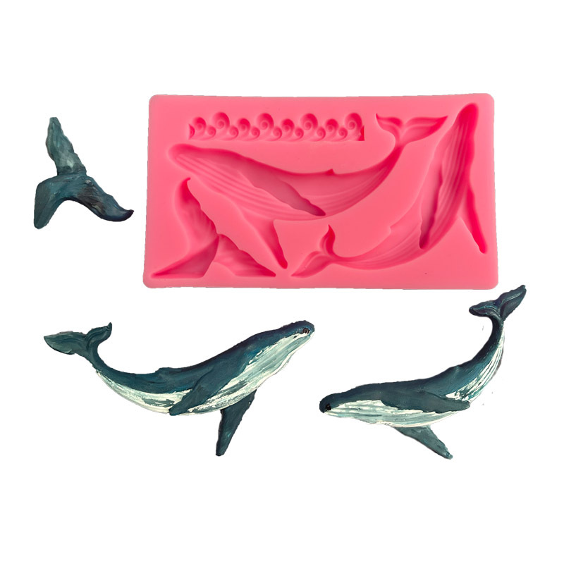 Kitchen Baking Gadgets - Diy walvis siliconen schimmel oceaan serie