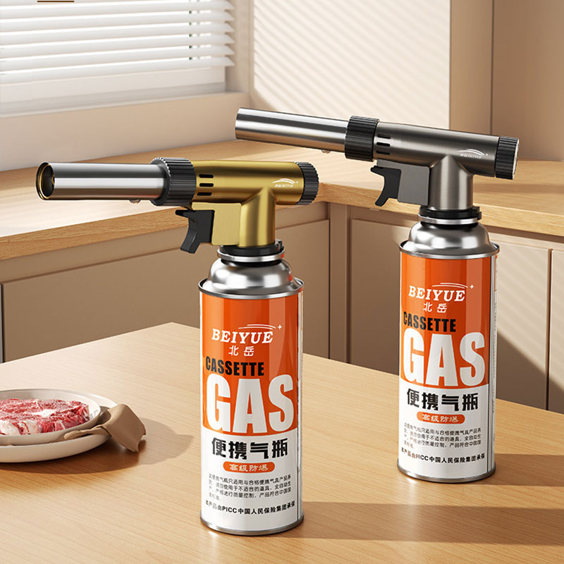 Kitchen Baking Torch - Volledig metalen keukenbutaantoorts 360 ° Omkeerbare,