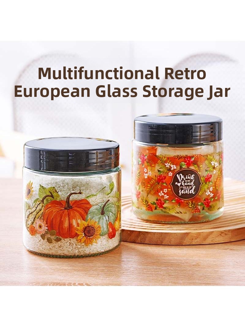 Kitchen Baking Canisters - Verdikt glas, verzegelde voorraadpot, theeblaadjescontainer, transparante