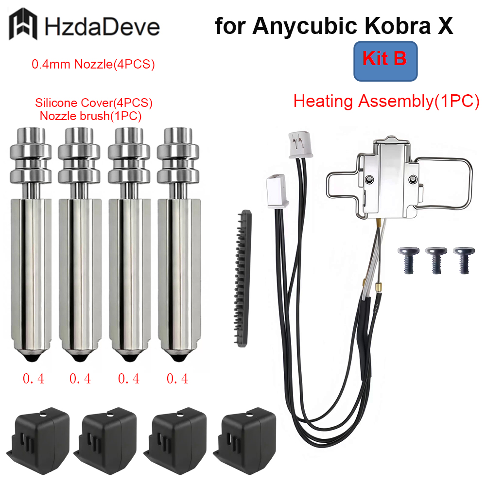 voor Anycubic Kobra X Hotend V - Pastry Brush Silicone recensie en prijs