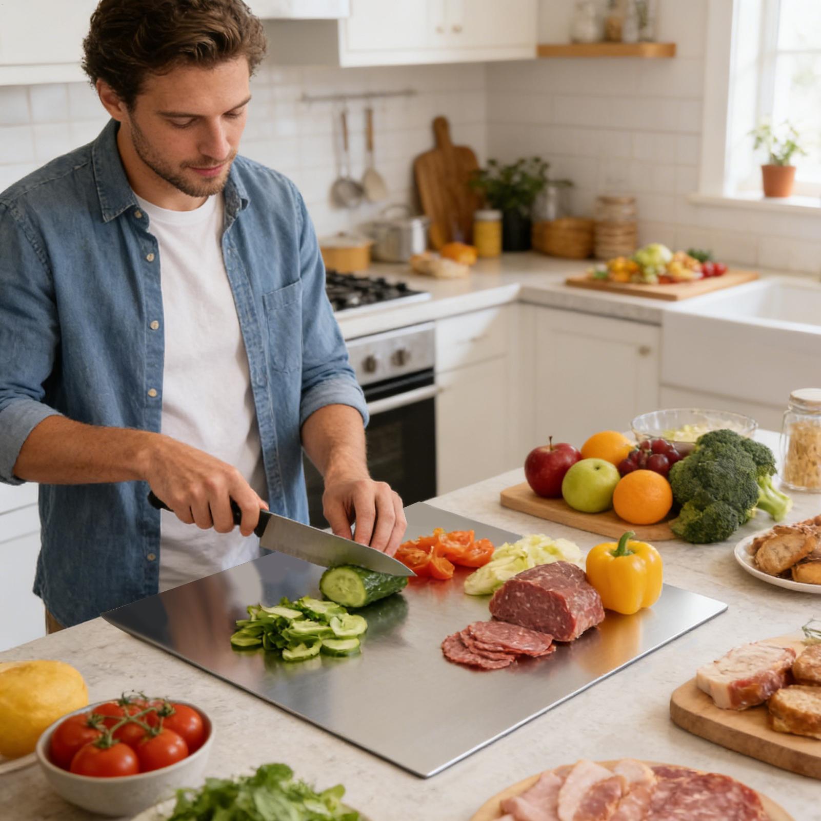 Roestvrijstalen snijplank met  - Kitchen Baking recensie en prijs