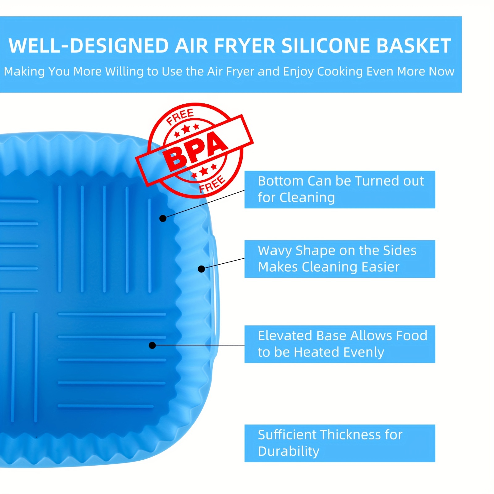 De 1-vierkante siliconen lucht - Kitchen Baking Gadgets recensie en prijs