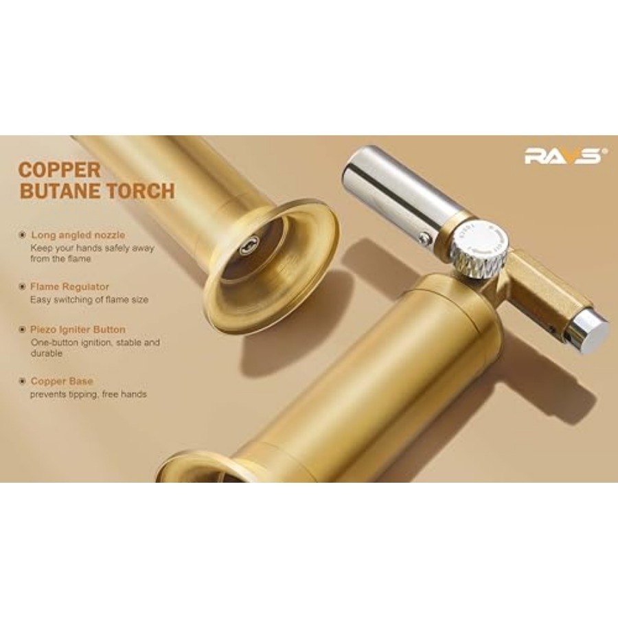 Koperen butaantoorts, navulbar - Kitchen Baking Torch recensie en prijs