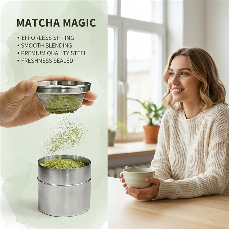 AB66-RVS Matcha-poeder shaker, - Kitchen Baking Canisters recensie en prijs