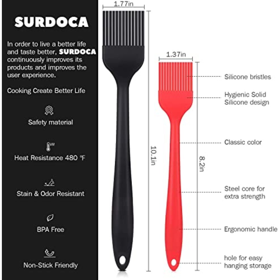Silicone bakkwast - 2 stuks 10 - Pastry Brush Silicone recensie en prijs