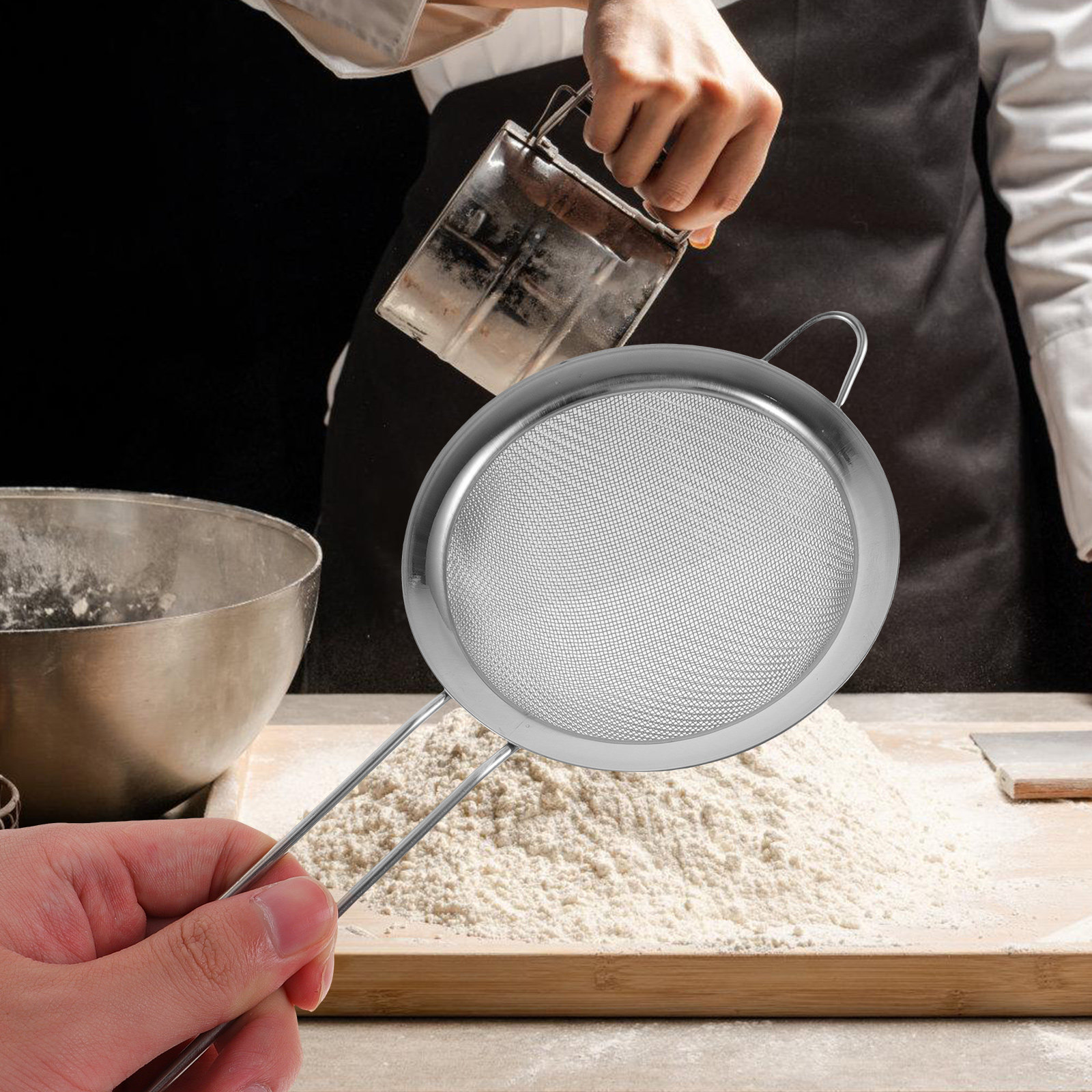 Roestvrijstalen fijnmazige han - Kitchen Baking Gadgets recensie en prijs